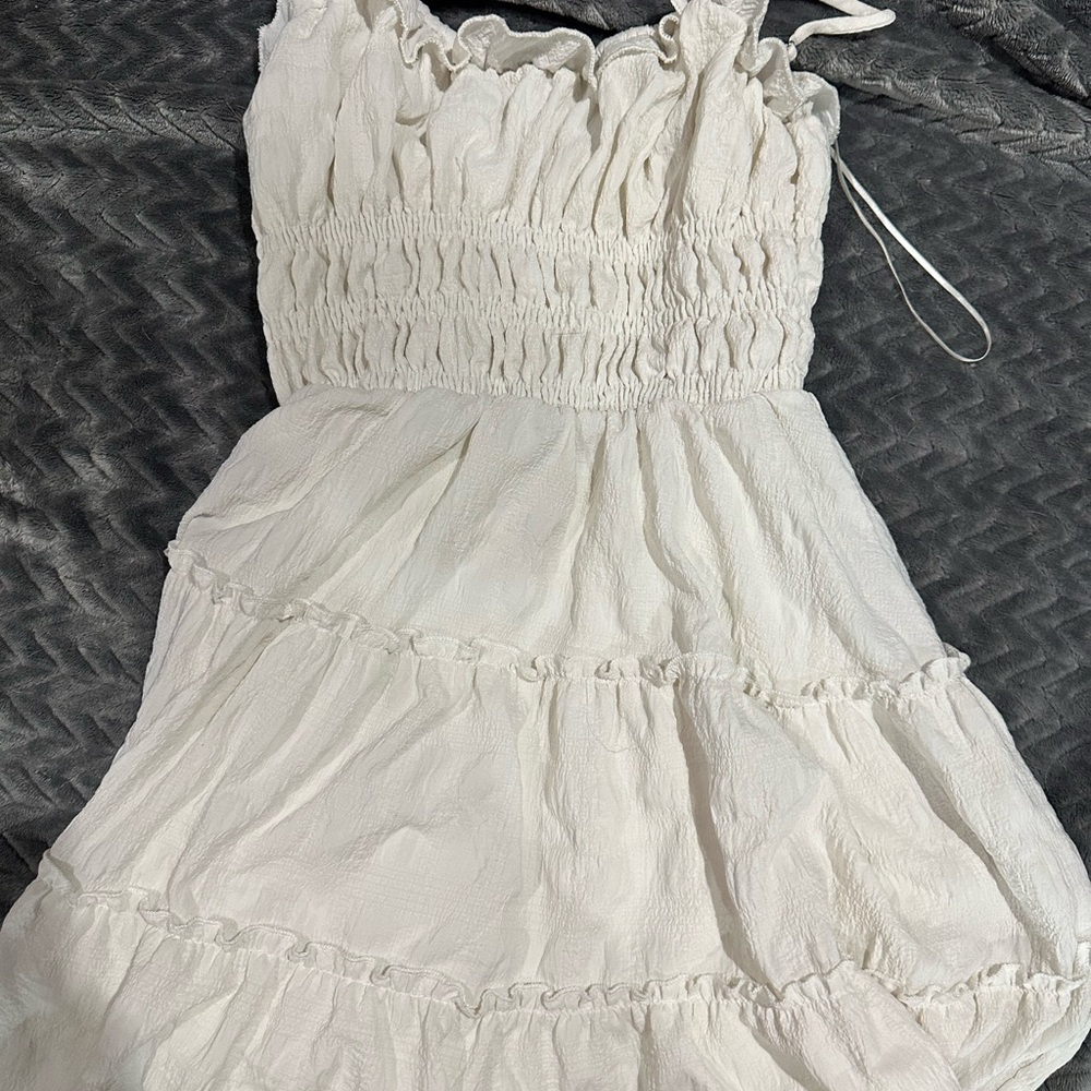Altar'd State Cream Ruffle Dress